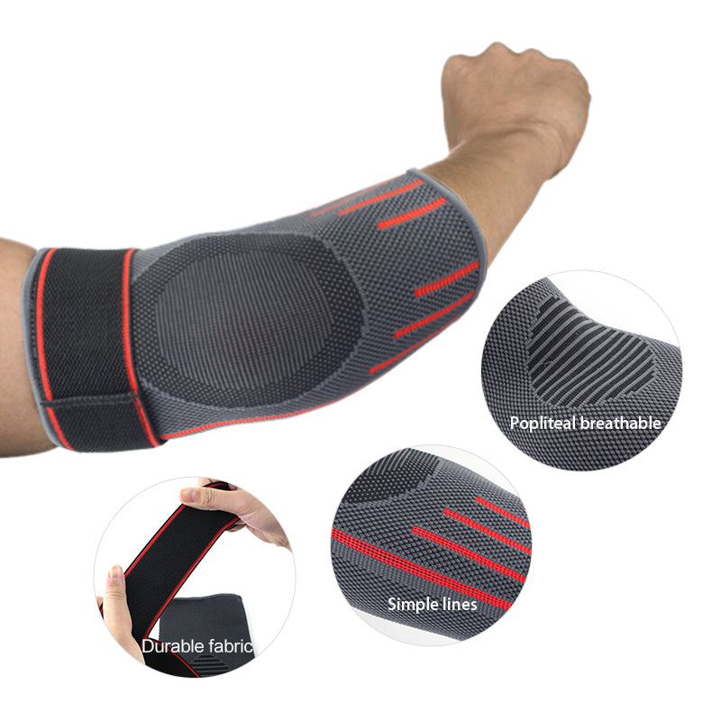 Adjustable Compression Elbow Pad With Straps